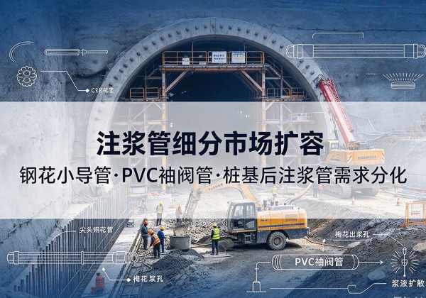 左贡注浆管细分市场扩容，隧道钢花小导管、PVC 袖阀管、桩基后注浆管需求分化